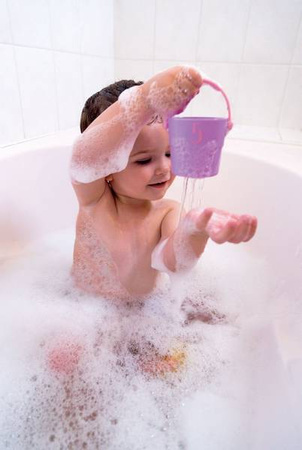 Zestaw wiaderek do kąpieli Zwierzątka 5 elementów 10 m+, Janod