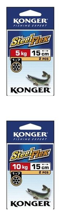 PRZYPON STEELFLEX 5kg/22cm 1X7 KONGER 270022005
