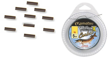 MATERIAŁ PRZYPONOWY + TULEJKI PRZYPON VOLFRAMX CARBON SZPULKA 5m/15KG KAMATSU 276005015