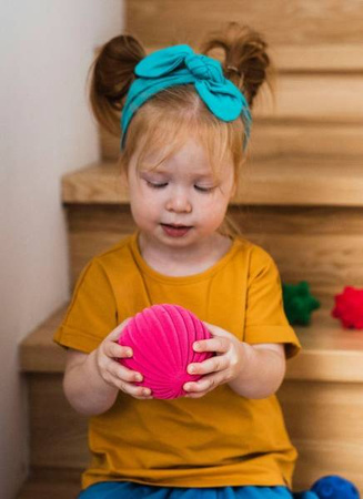 Rubbabu Zestaw 6 sensorycznych piłek z delikatną fakturą (opakowanie zbiorcze 6 szt.)