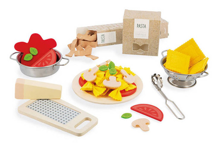 Filcowy zestaw makaronów i akcesoria do przyrządzania włoskiej pasty 3+, Janod