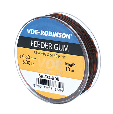 FEEDER GUMA 0,80 mm - 6KG brązowa VDR Team 68-FG-B08