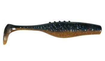 V-LURES Mamba II PRO - HELL'S OIL 3,5"/8.5cm 3szt./bag CARROT/CLEAR SMKD black/red/gold/blue glitter BOX    DRAGON CHE-MM35D-60-869
