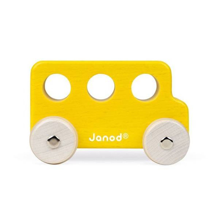 Drewniane pojazdy Sweet Cocoon, opakowanie zbiorcze 8 sztuk (3 modele: 3+3+2), Janod