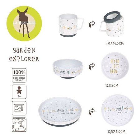 Lassig Komplet naczyń z porcelany Garden Explorer Traktor