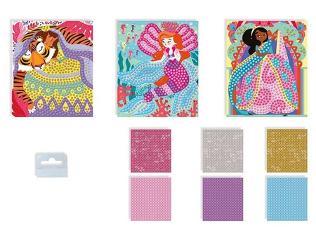 Zestaw kreatywny Mozaika Księżniczki 7+, Janod