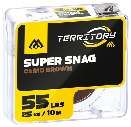 PLECIONKA PRZYPONOWA - SUPER SNAG - 55lbs/10m - BRĄZOWY CAMO - op.1szt. MIKADO AMC-SS55/CB