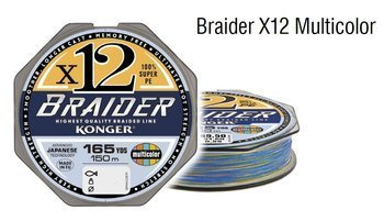 PLECIONKA BRAIDER X12 MULTICOLOR 0,14/150 KONGER 250147014