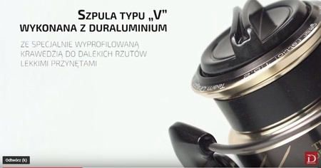 Kołowrotek TEAM SL1125i 25 10BB+Inf.AR C6 carbon, szp.alu.płytka DRAGON CHT-15-29-125