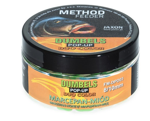 DUMBELS DUO COLOR POP-UP METHOD FEEDER 8/10MM MARCEPAN/MIÓD 30G JAXON FM-DPD03