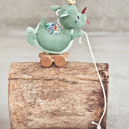 LILLIPUTIENS Przytulanka do ciągnięcia na kółkach Smok Joe 12 m+