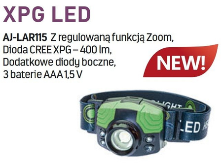 LATARKA CZOŁOWA XPG LED 400LM + ZOOM JAXON AJ-LAR115