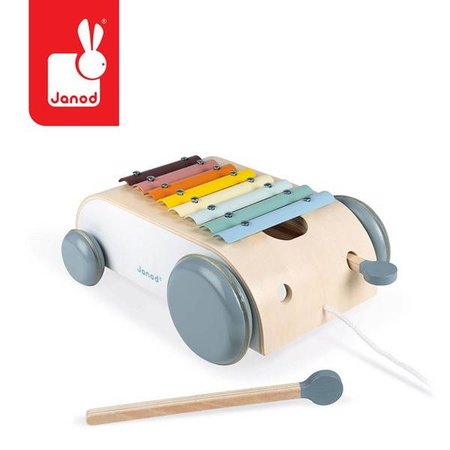 Wózek drewniany cymbałki do ciągnięcia 8 tonów Sweet Cocoon, Janod