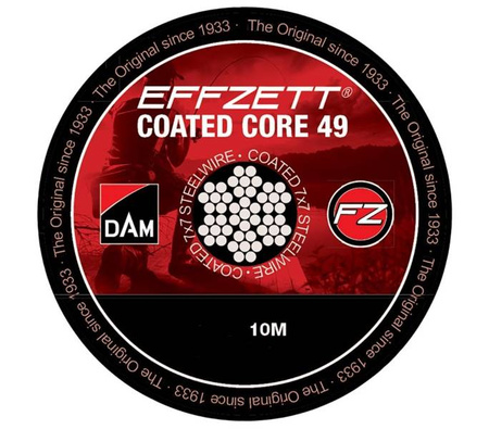 PRZYPON STALOWY, LINKA EFFZETT COATED CORE49 STEELTRACE BROWN 20KG / 10M DAM 56411