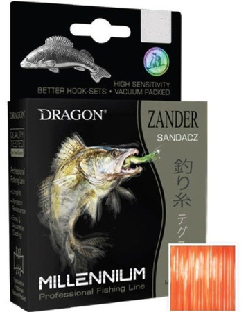 Żyłka  Millenium / Made In Japan SANDACZ 125 m 0.30 mm/10.41 kg pomarańczowafluo    DRAGON PDF-31-54-030