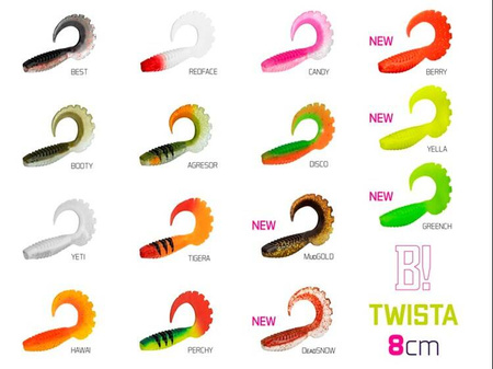 Sztuczna przynęta/guma Delphin TWISTA UVs / 5szt 8cm/YELLA Delphin (101003848)