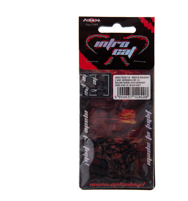 KRĘTLIK ROLKOWY Z AGR. GERMAN A - BLACK MATT - Nr. 2 - op.5szt. MIKADO AMA-C2030-2