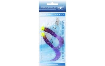 ZESTAW MORSKI - PILK TWIST JIGHEAD RIG 7.5 cm - 2x6 g (VIOLET) MIKADO LS-A007-2X6Y-09