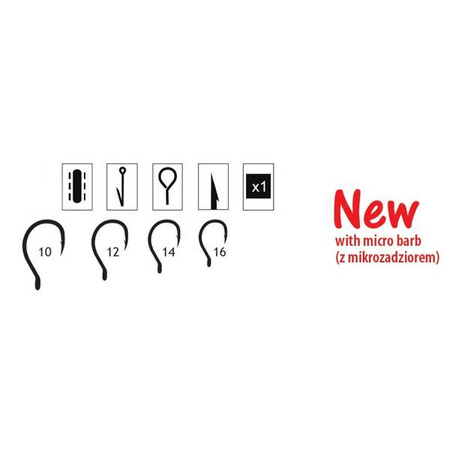 Haczyk Titanium Method Feeder 502 (10 szt.), rozm. 12 Robinson 02-P-502BM-12