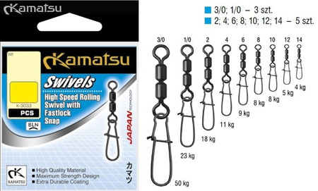 KRĘTLIK Z AGRAFKĄ K3033 ROZMIAR 2 - 18KG OP.5SZT KAMATSU 563033002