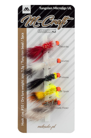 ZESTAW - M-CRAFT TUNGSTEN MICROJIGS - UL / #10 / 1.5g - Z ZADZIOREM - 1 kpl.