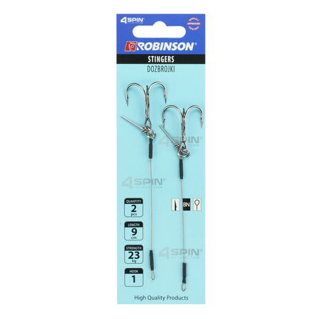 Dozbrojka stalowa pojedyncza kotwica z pinem 9cm/23kg 2szt Robinson 84-DP-009