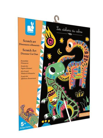 Zestaw kreatywny Do zdrapywania Dinozaury 5+, Janod