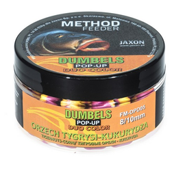 DUMBELS DUO COLOR POP-UP METHOD FEEDER 8/10MM ORZECH TYGRYSI/KUKURYDZA 30G JAXON FM-DPD05