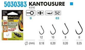 PRZYPON METHOD FEEDER 30CM KANTOUSURE 6BLNO/0,25mm SILICONE RING OP.10SZT KAMATSU 503038306