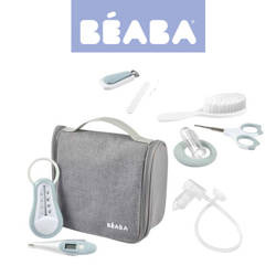 Beaba Kosmetyczka z 9 akcesoriami do pielęgnacji niemowląt green blue
