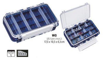 Wodoszczelne pudełko MEIHO-VERSUS Waterguard WG 175x105x43 mm niebieskie/przeźr.    DRAGON JME-WATER.GUARD.WG