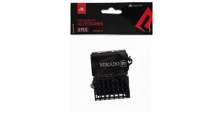 KOSZYCZEK - KWADRATOWY Z DENKIEM -15g - (30x30x55mm) - CZARNY - op.2szt MIKADO AMKZ-09-15-B