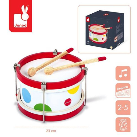 Bębenek drewniany Confetti, Janod