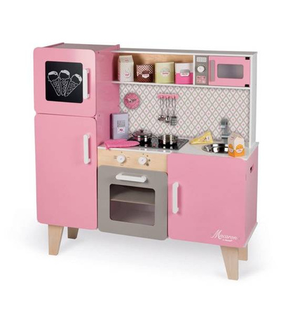 Kuchnia drewniana XL z dźwiękiem i 15 akcesoriami Macaron, Janod
