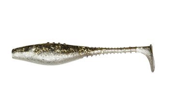 Ripper  Belly Fish PRO - GOLDEN BLEAK 3"/7,5cm 4szt./bag PEARL/CLEAR SMOKED silver glitter gold glitter    DRAGON CHE-BF30D-01-871