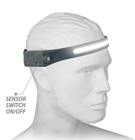 Latarka czołowa ALLROUND - szara Robinson 99-LM-040