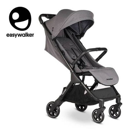 Easywalker Jackey Kompaktowy, samoskładający się wózek spacerowy z torbą transportową Marble Grey
