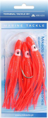 ZESTAW MORSKI - OCTOPUS RIG 10 cm - hak 3x7/0 (RED) MIKADO LS-A140-04