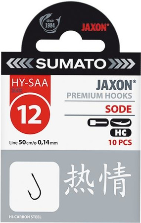 HACZYKI JAXON SUMATO SODE 4 ZŁOTE+PRZYPON 0,20 10X10SZT JAXON HY-SAA04