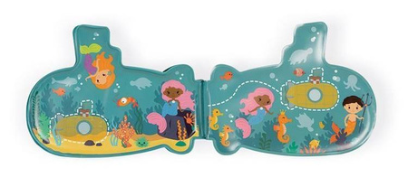 Książeczka aktywizująca do kąpieli Łódź podwodna 12 m+, Janod