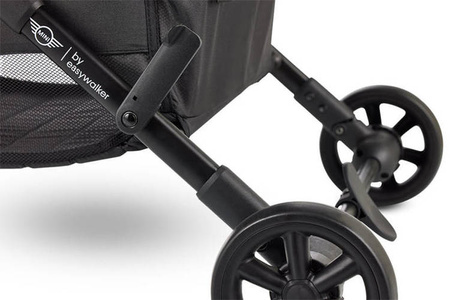 MINI by Easywalker Buggy TURN Kompaktowy wózek spacerowy z obrotowym siedziskiem 360° Soho Grey (z osłoną przeciwdeszczową w zestawie)