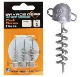 Wkręcane główki jigowe Savage Gear Cork Screw Heads 5g / 3szt. (50356)