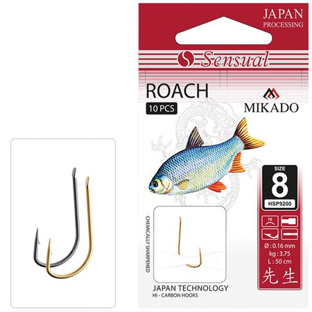 HACZYK SENSUAL - ROACH Nr 10 G / 0.16mm / 70cm - torebka 10szt. MIKADO HSP9200-10G-016