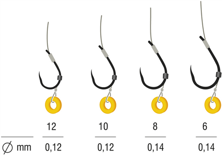 KAMATSU PRO CARP SPECIAL D- RIG COMBI 8/20cm/25Lbs OP.XSZT 502005008