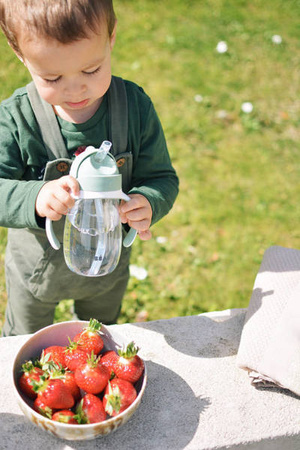 Beaba Bidon niekapek ze słomką tritanowy 300 ml Sage green