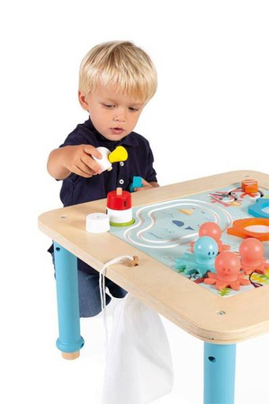 Drewniany progresywny stolik aktywizujący 18 m+, Janod