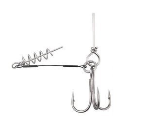 Dozbrojka z korkociągiem  - A.F.W. - kotw.rozmiar1/0 1 x 7 Surflon 27 kg  czarny 8 cm 2 szt.    DRAGON PDF-55-100-2708