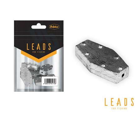 Delphin LEADS Sześciokąt z otworem / 5szt 35g Delphin (965913035)