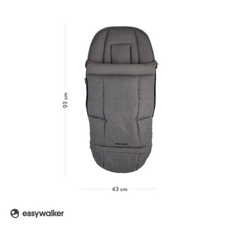 Easywalker Jimmey Śpiworek do wózka na zimę uniwersalny Iris Grey