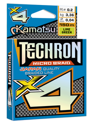 PLECIONKA TECHRON MICRO BRAID X4 LIME GREEN 0,10/0.6#/150 KAMATSU 206151010